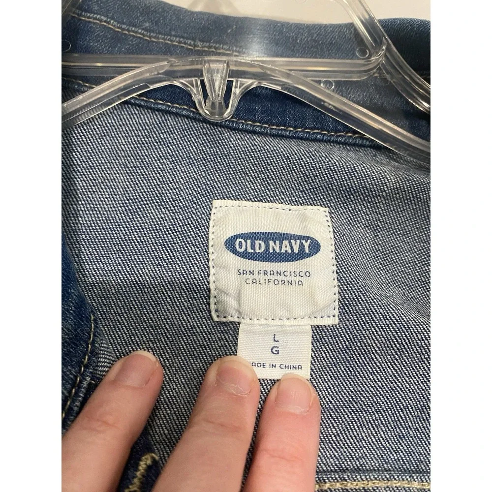 Old Navy Denim Jacket Women's Large - Excellent Condition - Coastal Cowgirl Wash
